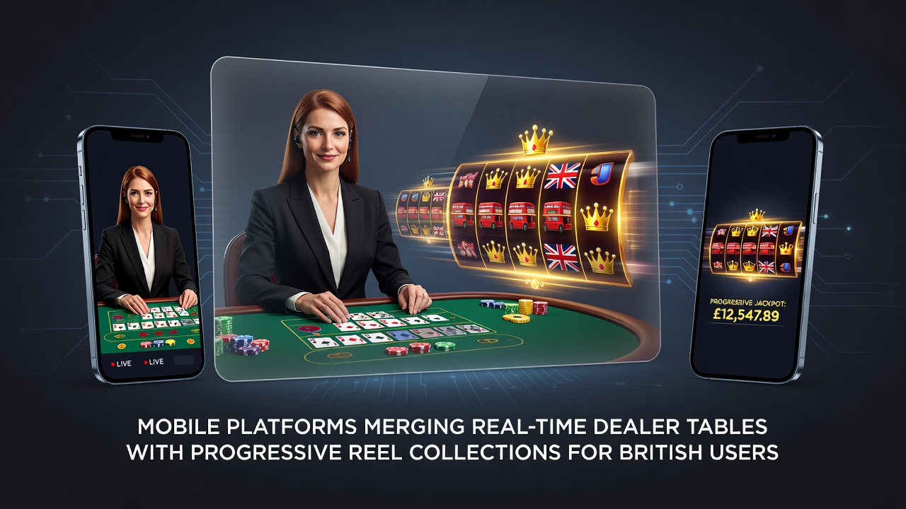 British users engaging with merged live dealer and progressive slot interfaces funded through carrier billing