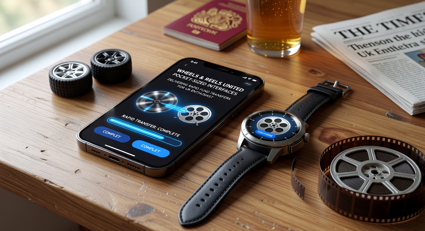 Close-up of a smartphone interface highlighting rapid transfer confirmation alongside spinning reels and a roulette wheel